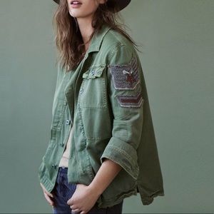 Free People coat with embellished sleeve